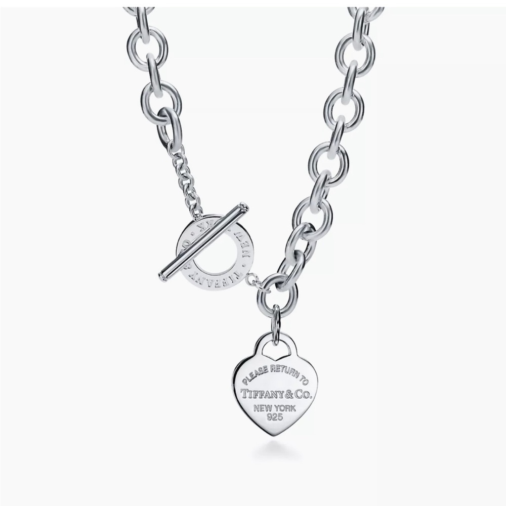 REAL!! Return to Tiffany 
Heart Tag Toggle Necklace
in Silver